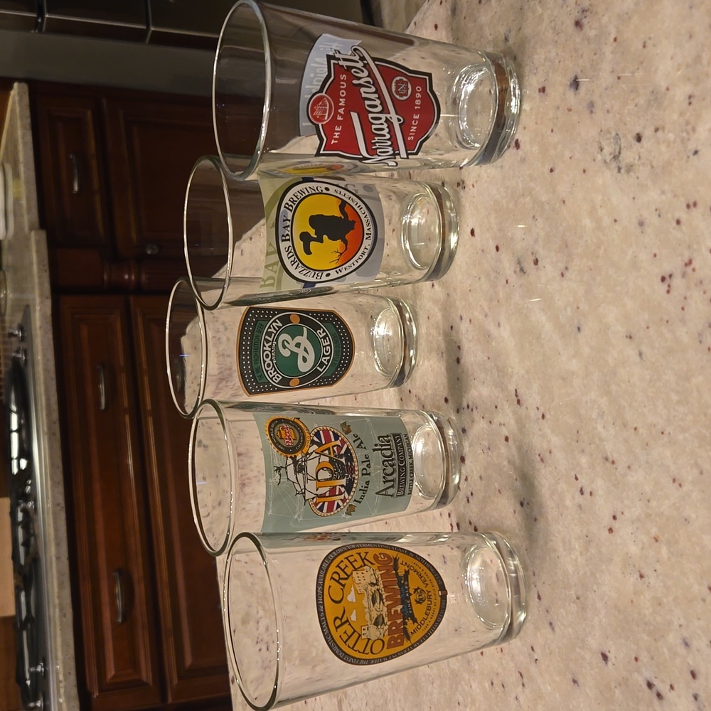 NEW Vintage Beer - 5 Glasses